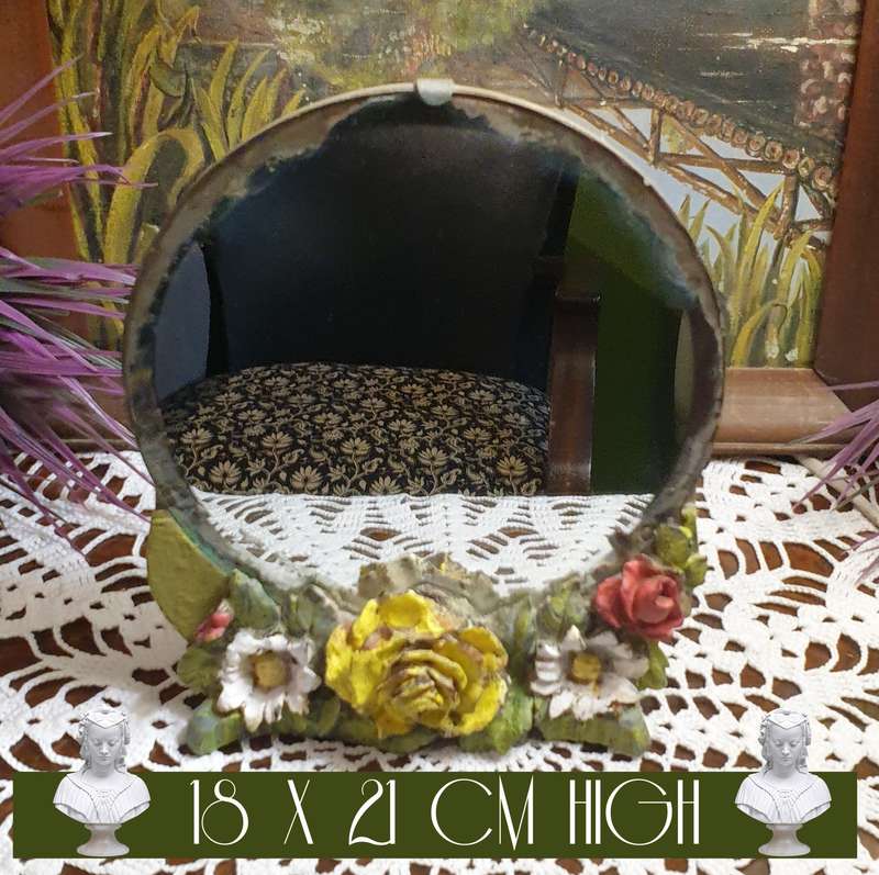 Vintage Barbola Round Mirror