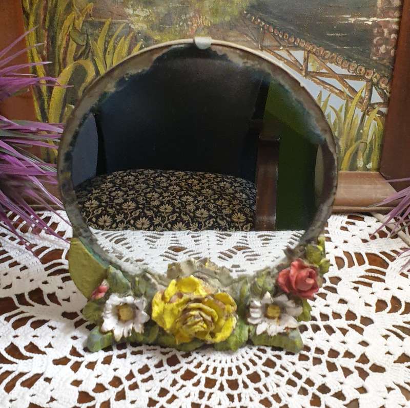 Vintage Barbola Round Mirror