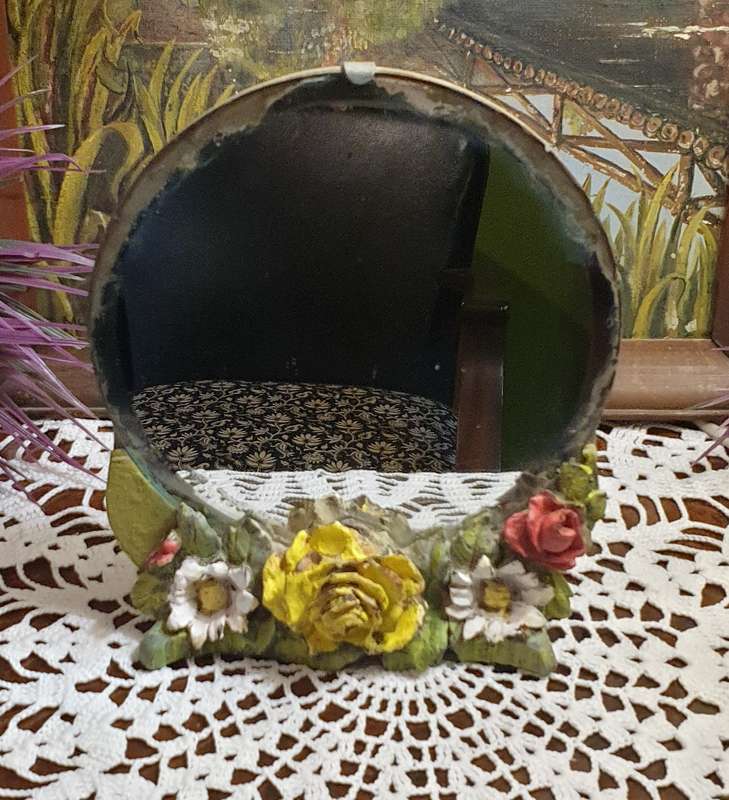Vintage Barbola Round Mirror