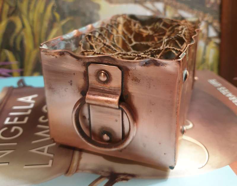 Vintage Hammered Copper Planter |  Jardinière |