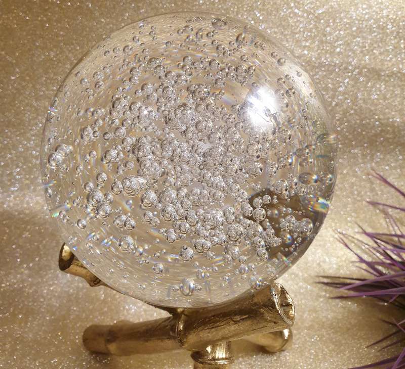 Pinto Bamboo & Crystal Ball Ornament