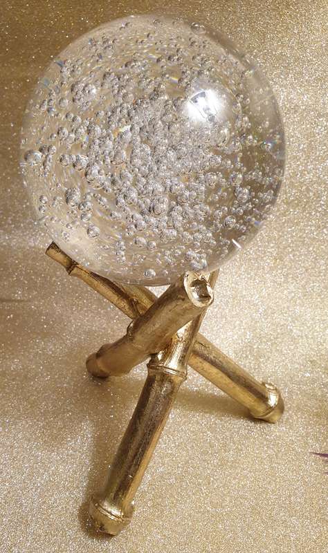 Pinto Bamboo & Crystal Ball Ornament