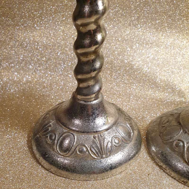 SET OF CANDLE HOLDERS | METAL | MADE IN ENGLAND |