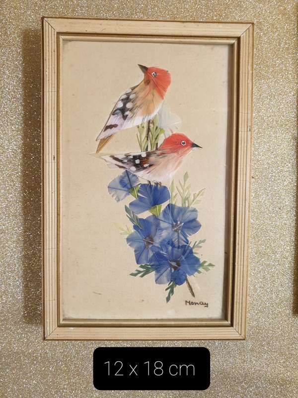 Vintage 3D Feather Pictures | SIGNED |
