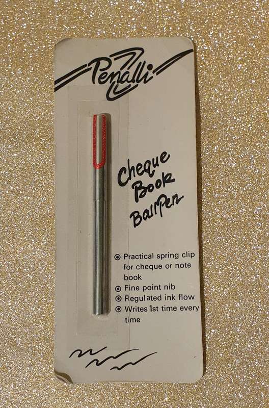 Penalli Collection Elegant Silver Cheque Book Wallet  Ball Point Pen