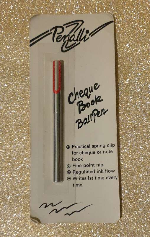 Penalli Collection Elegant Silver Cheque Book Wallet  Ball Point Pen