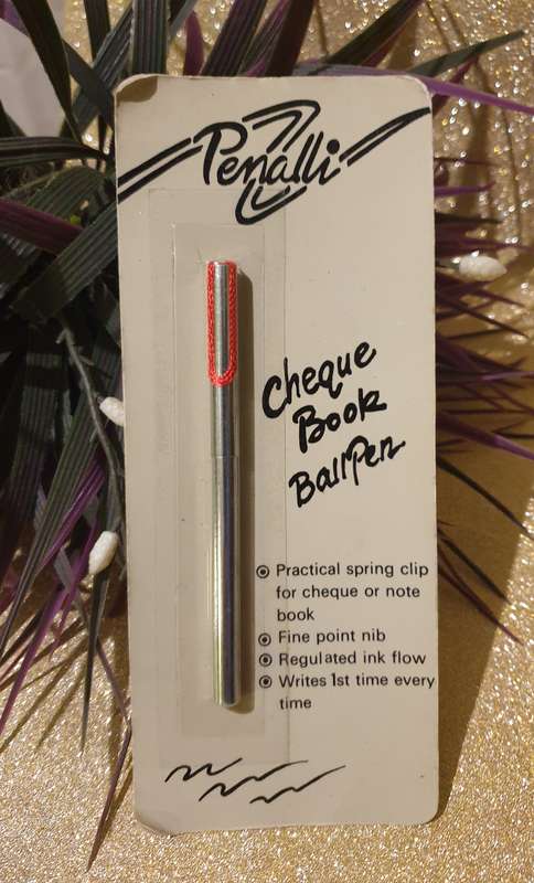 Penalli Collection Elegant Silver Cheque Book Wallet  Ball Point Pen