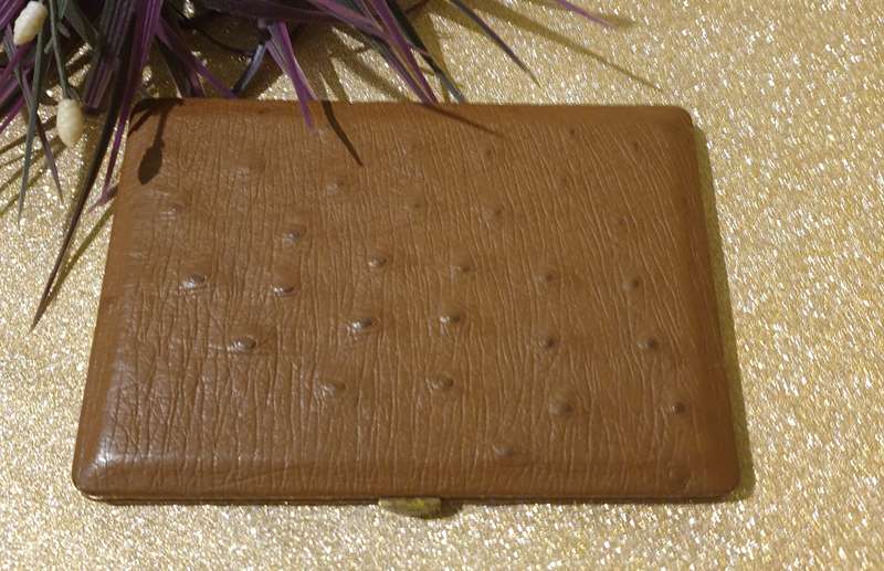 Ostrich Leather Cigarette Case | vintage |