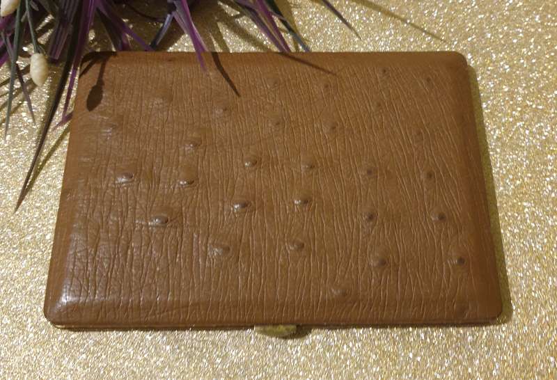 Ostrich Leather Cigarette Case | vintage |