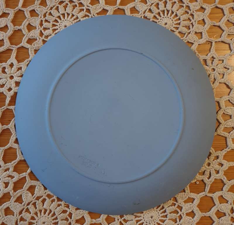 WEDGWOOD JASPERWARE PLATE~ 1983 MOTHERS DAY~ CHILDREN & DOG