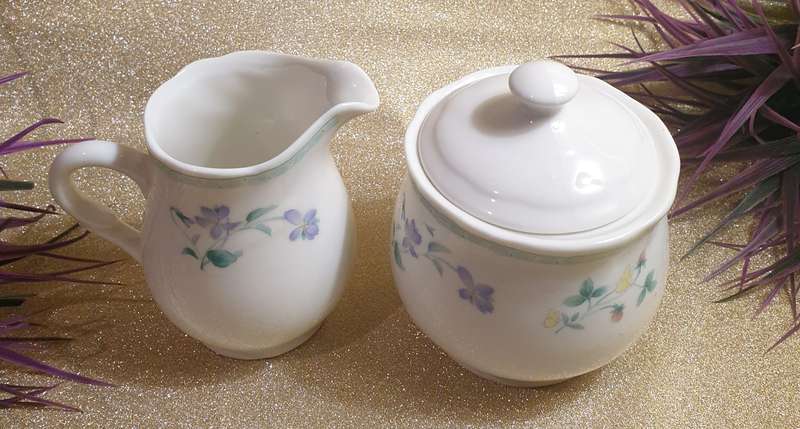 Regent bone china porcelain Milk Pourer with Sugar Bowl