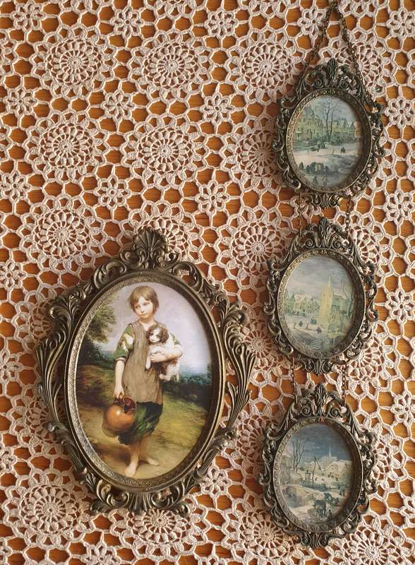 vintage ornate brass metal Frames | Italy |