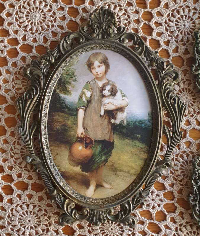 vintage ornate brass metal Frames | Italy |