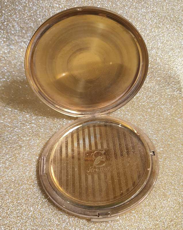 Vintage Powder Compact |  Masonic emblem |