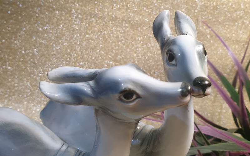RARE FIND !!! Pair of fawns  | Guido Cacciapuoti |