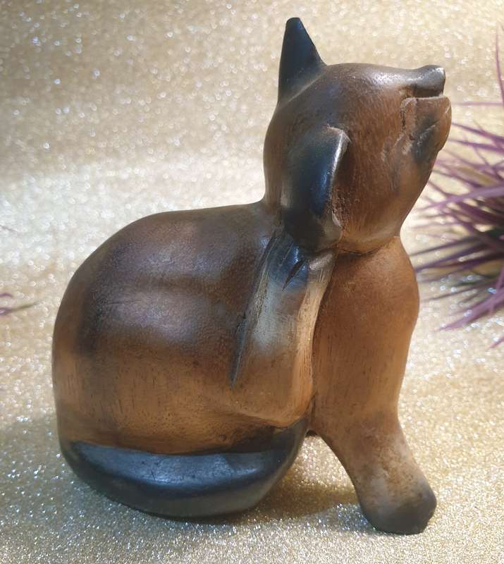 Wooden Cat Doorstop