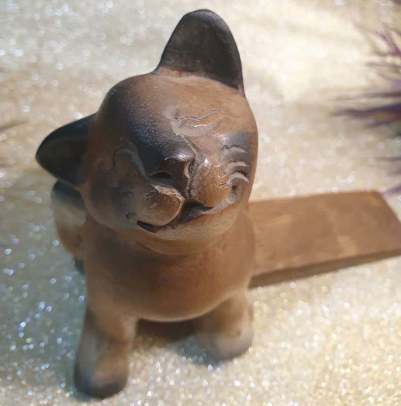 Wooden Cat Doorstop