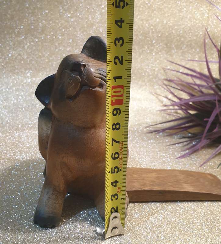 Wooden Cat Doorstop