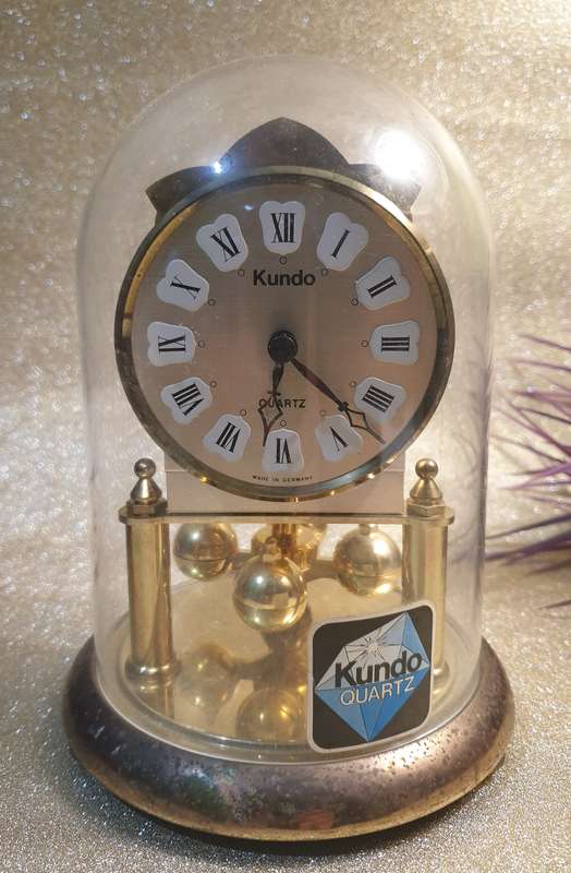 Kundo  Anniversary Clock Quartz Roman Numerals Plastic Dome