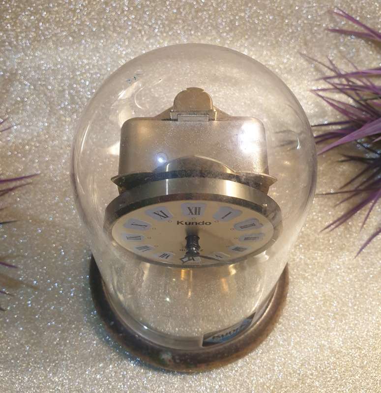 Kundo  Anniversary Clock Quartz Roman Numerals Plastic Dome