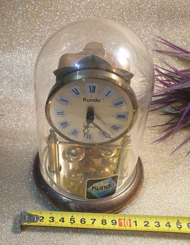Kundo  Anniversary Clock Quartz Roman Numerals Plastic Dome