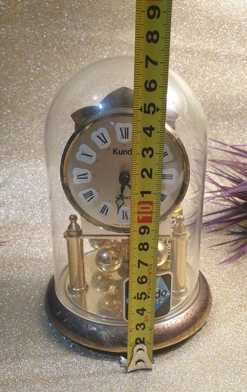 Kundo  Anniversary Clock Quartz Roman Numerals Plastic Dome