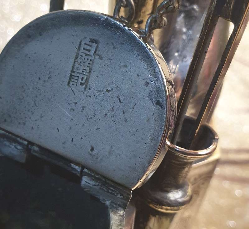 A Chinese white metal opium pipe
