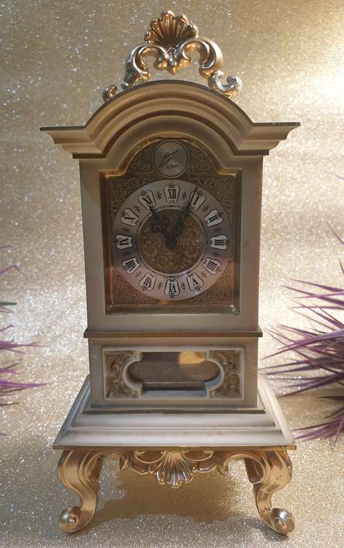 Vintage Schmid West Germany Working Clock | 10 X 7.5 X 22 CM HIGH |