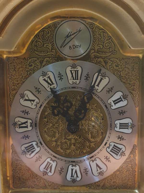 Vintage Schmid West Germany Working Clock | 10 X 7.5 X 22 CM HIGH |