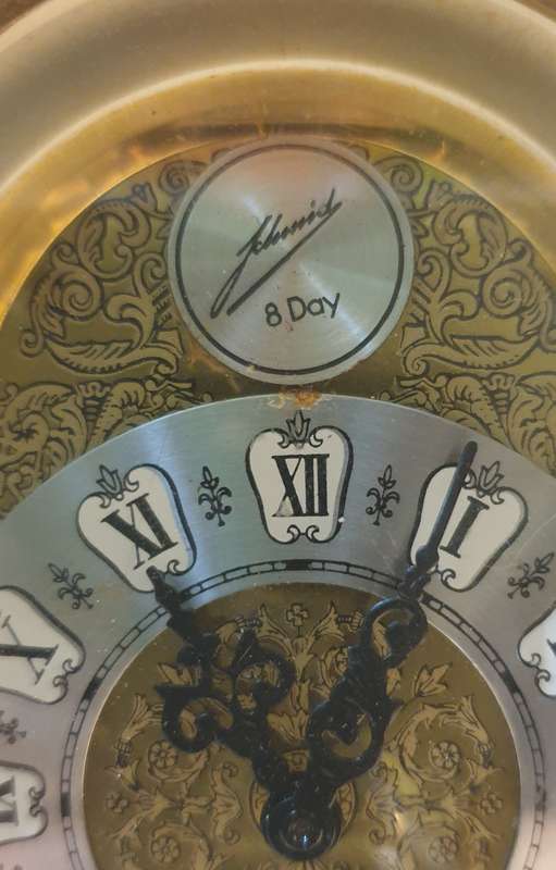 Vintage Schmid West Germany Working Clock | 10 X 7.5 X 22 CM HIGH |