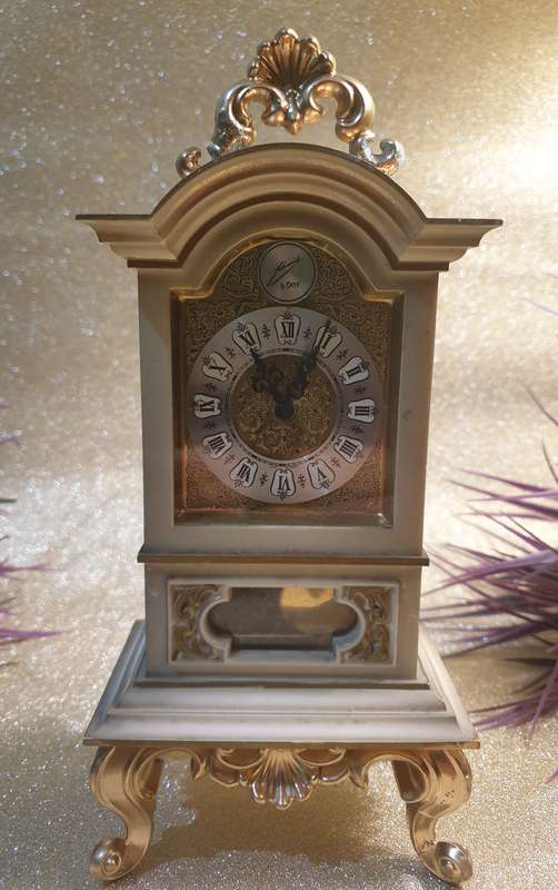 Vintage Schmid West Germany Working Clock | 10 X 7.5 X 22 CM HIGH |