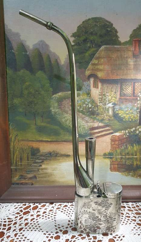 A Chinese white metal opium pipe | incomplete | 02 |