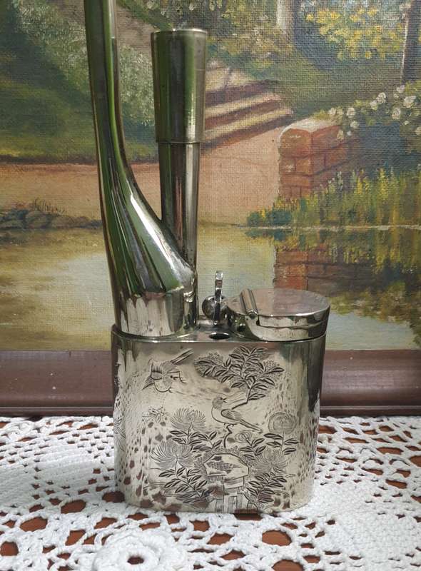 A Chinese white metal opium pipe | incomplete | 02 |