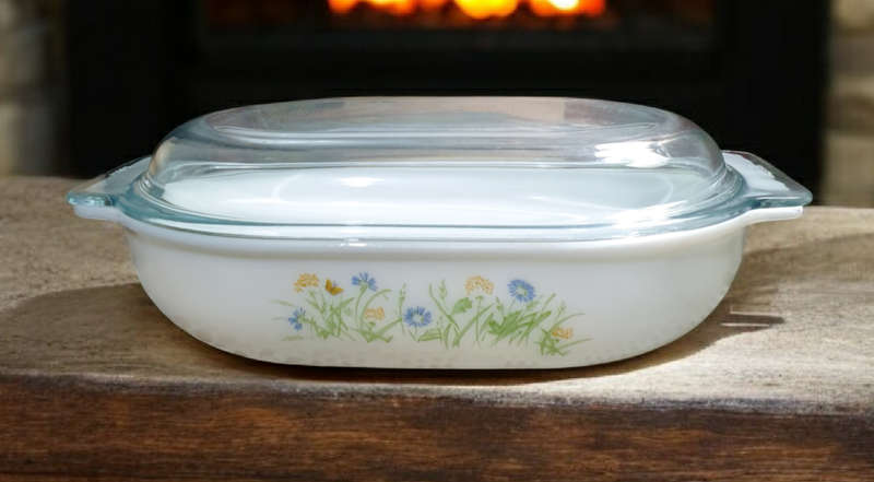 Vintage Pyrex England Oval BOWL with LID