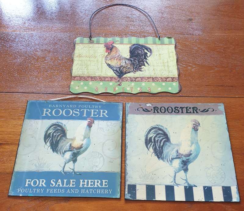 3 Rooster Signs for your Kitchen