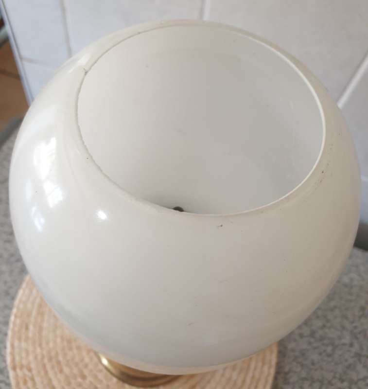VINTAGE Oil Lamp with Glass Shade