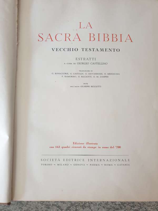 La Sacra Bibbia