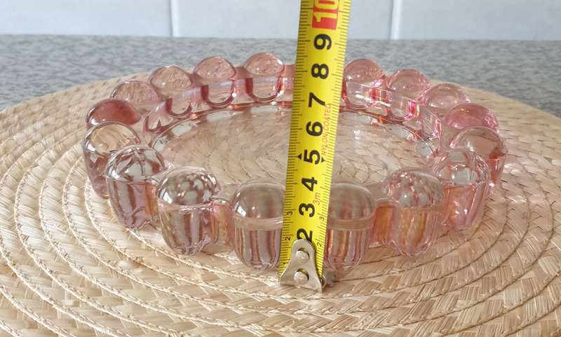 Vintage Pink Nova Bubble Glass Ashtray