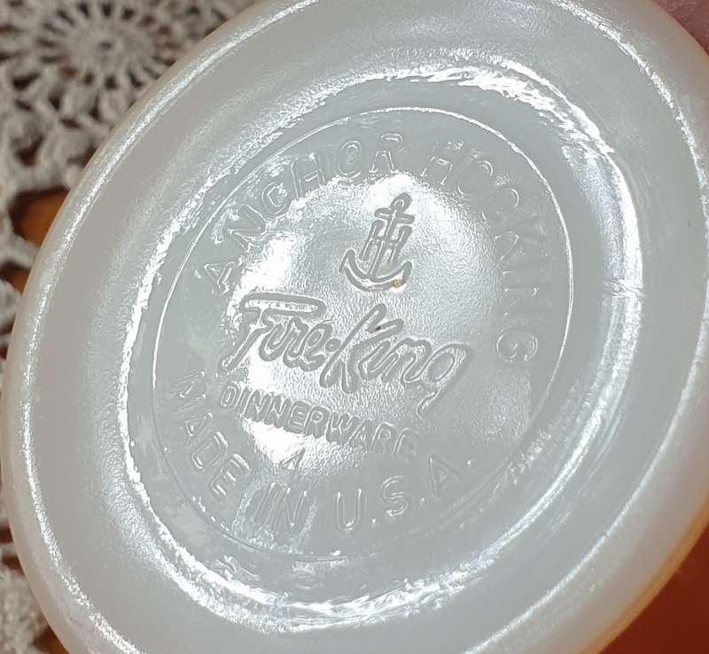 Vintage Anchor Hocking, FIRE KING Peach Lustre Swirl  Open Sugar Pot