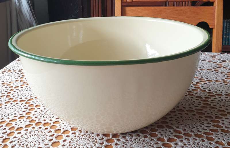 Vintage Enamel Prep Bowl