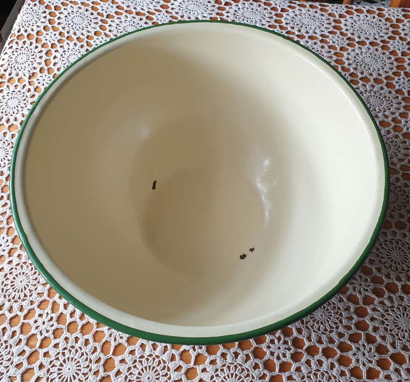 Vintage Enamel Prep Bowl