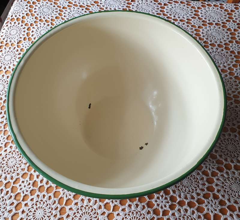 Vintage Enamel Prep Bowl