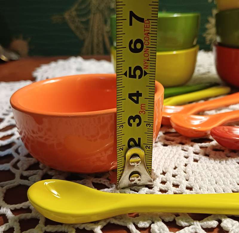 Ceramic Condiment Bowls with Spoons