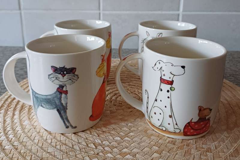 Cats & Dogs Coffee Mug Set 4 | 360ml |