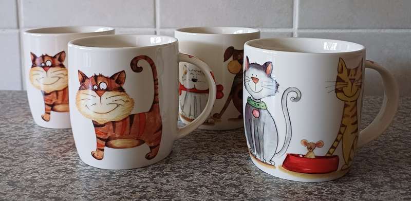 Cats & Dogs Coffee Mug Set 4 | 360ml |