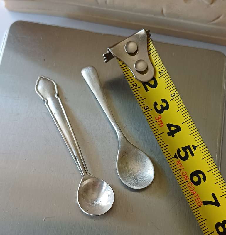 Vintage Sterling Silver Hallmarked Salt or Condiment Spoons