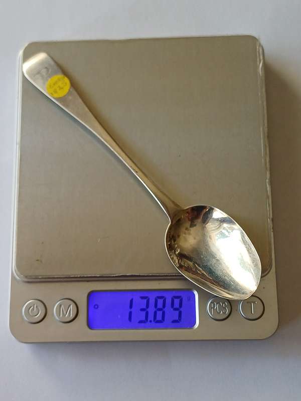 Antique Sterling Silver Spoon  Hallmarked 1825  Exeter  13.89g