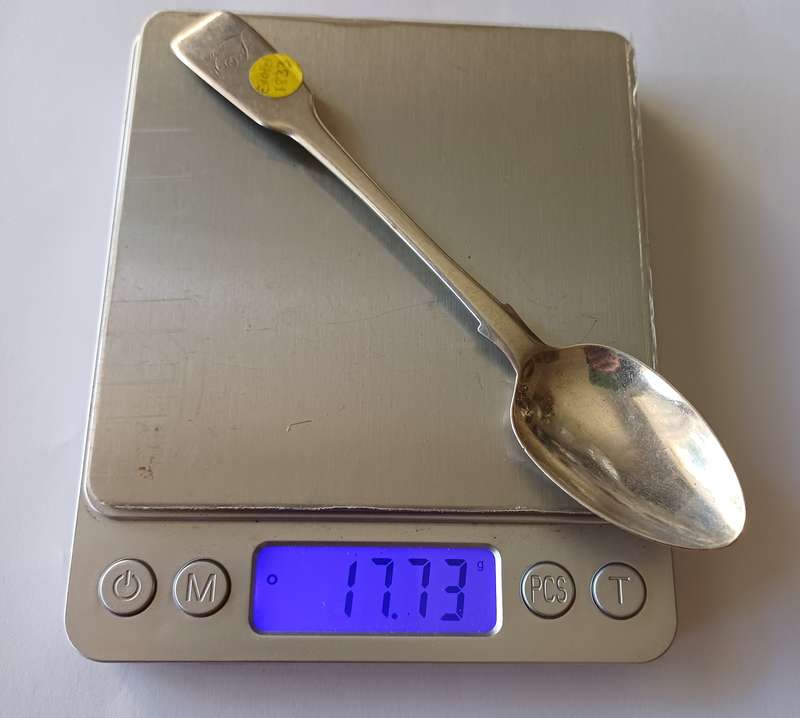 Antique Silver Spoon  Dated 1833  Exeter Hallmarked  17.73g