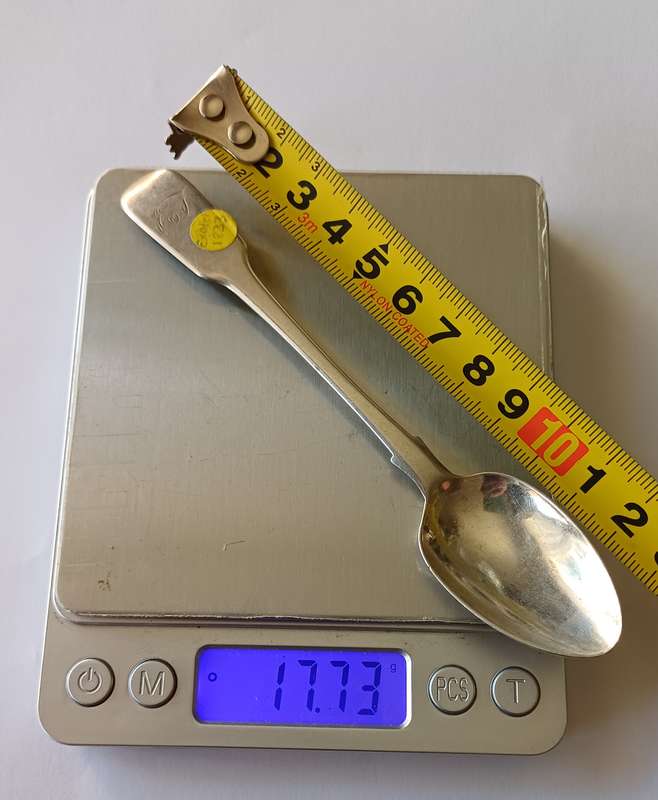 Antique Silver Spoon  Dated 1833  Exeter Hallmarked  17.73g