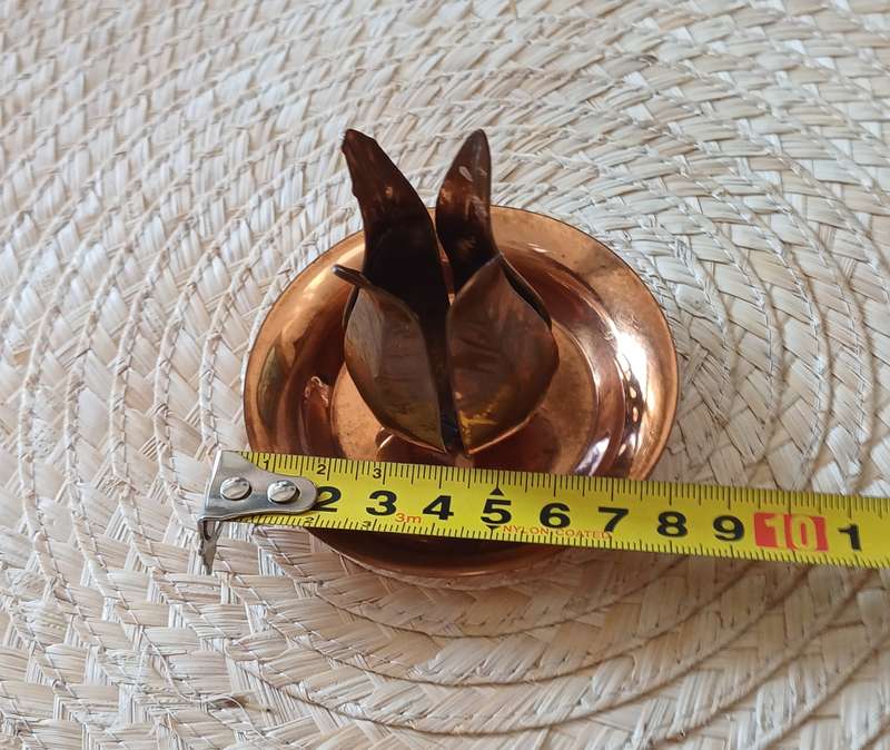 1980'S COPPER PLATED CANDLE HOLDER